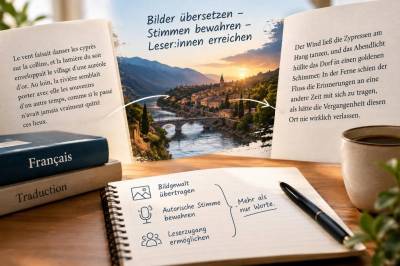 Wie übersetze ich bildgewaltige passages aus dem französischen so ins deutsche, dass autorische stimme und leserzugang erhalten bleiben