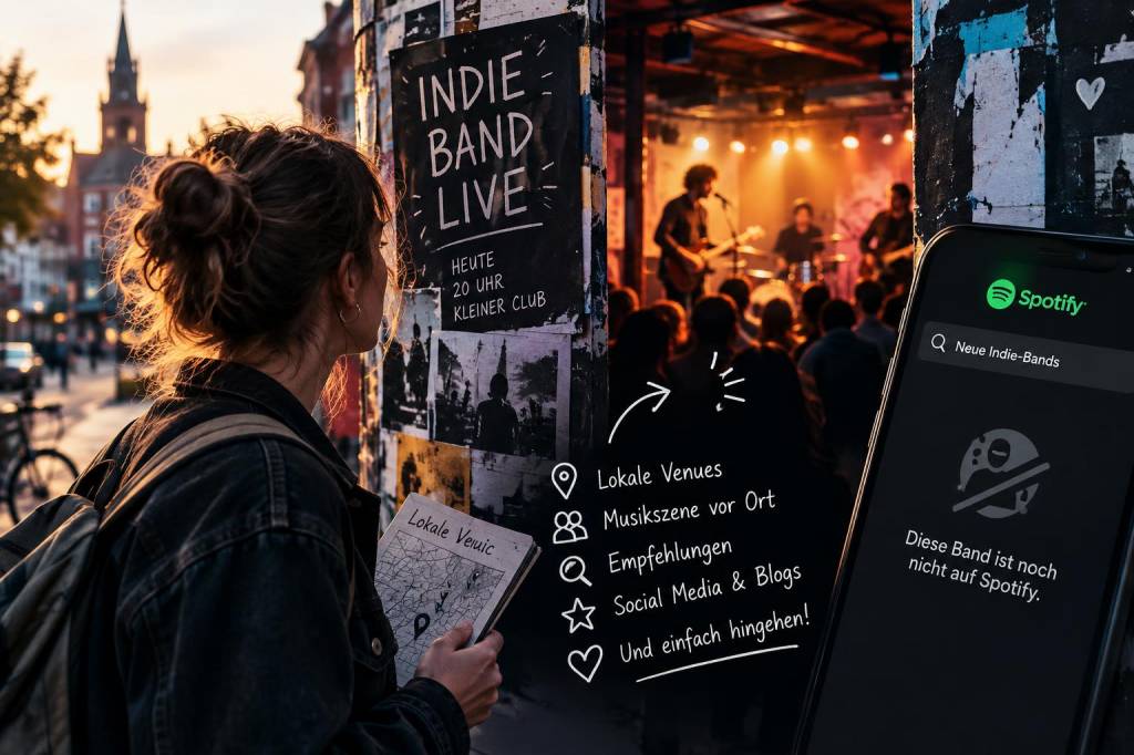 Wie finde ich eine neue indie‑band in meiner stadt bevor der spotify‑algorithmus sie entdeckt