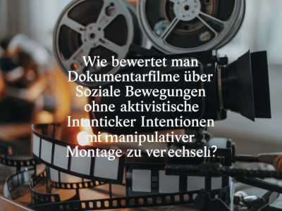 Wie bewertet man dokumentarfilme über soziale bewegungen, ohne aktivistische intentionen mit manipulativer montage zu verwechseln