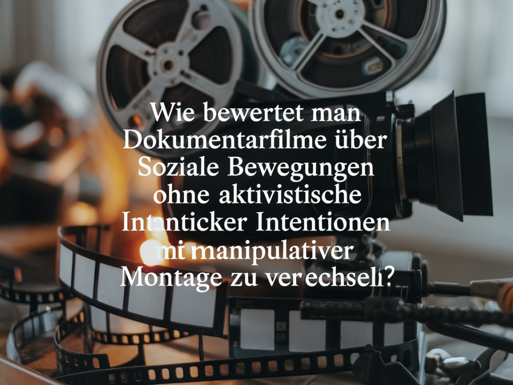 Wie bewertet man dokumentarfilme über soziale bewegungen, ohne aktivistische intentionen mit manipulativer montage zu verwechseln